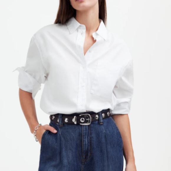 Madewell Tops - NWT Madewell White Relaxed Button-Up Shirt SZ Various
